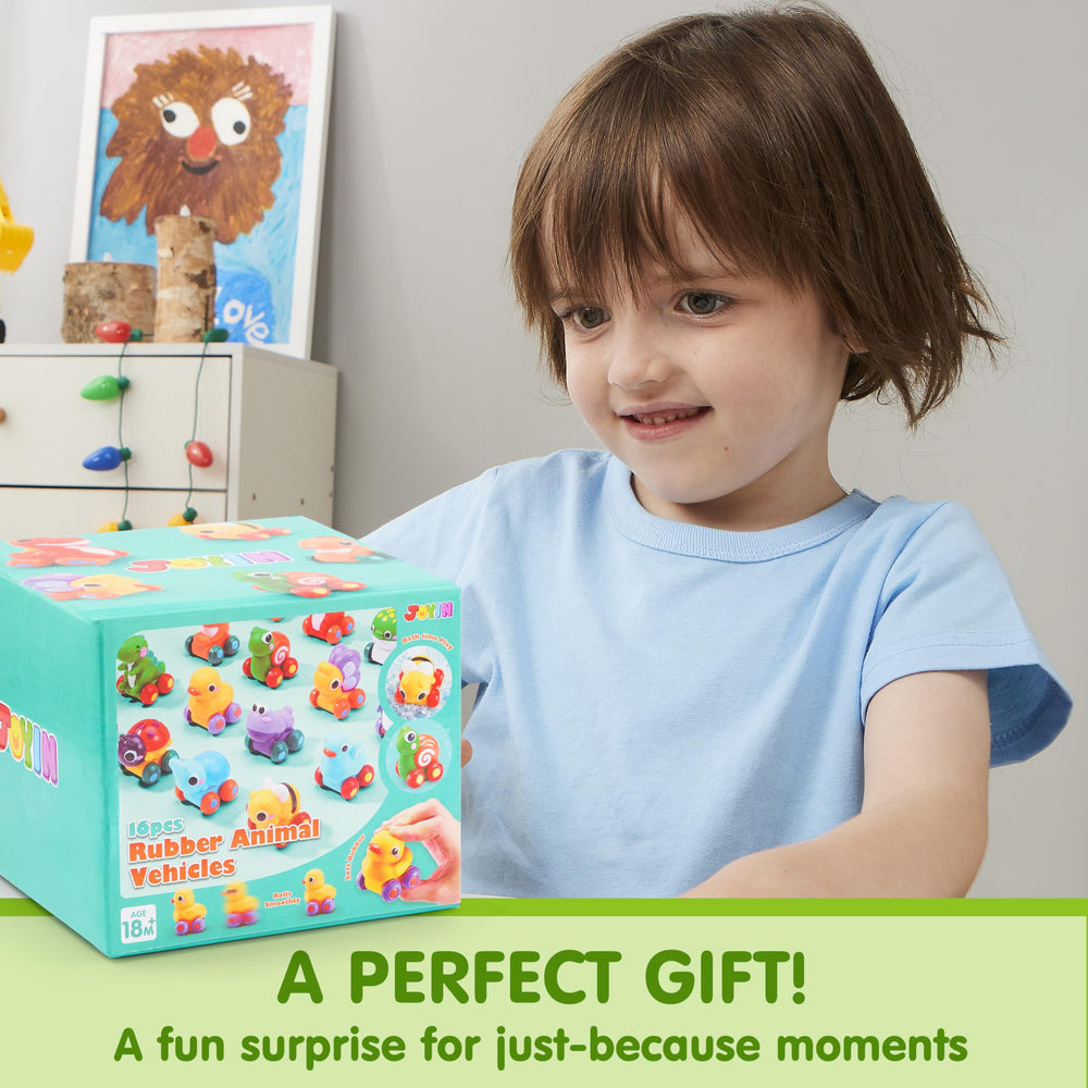 JOYIN Animal Cars t-rex — dinosaur car for imaginative play and early learning.
