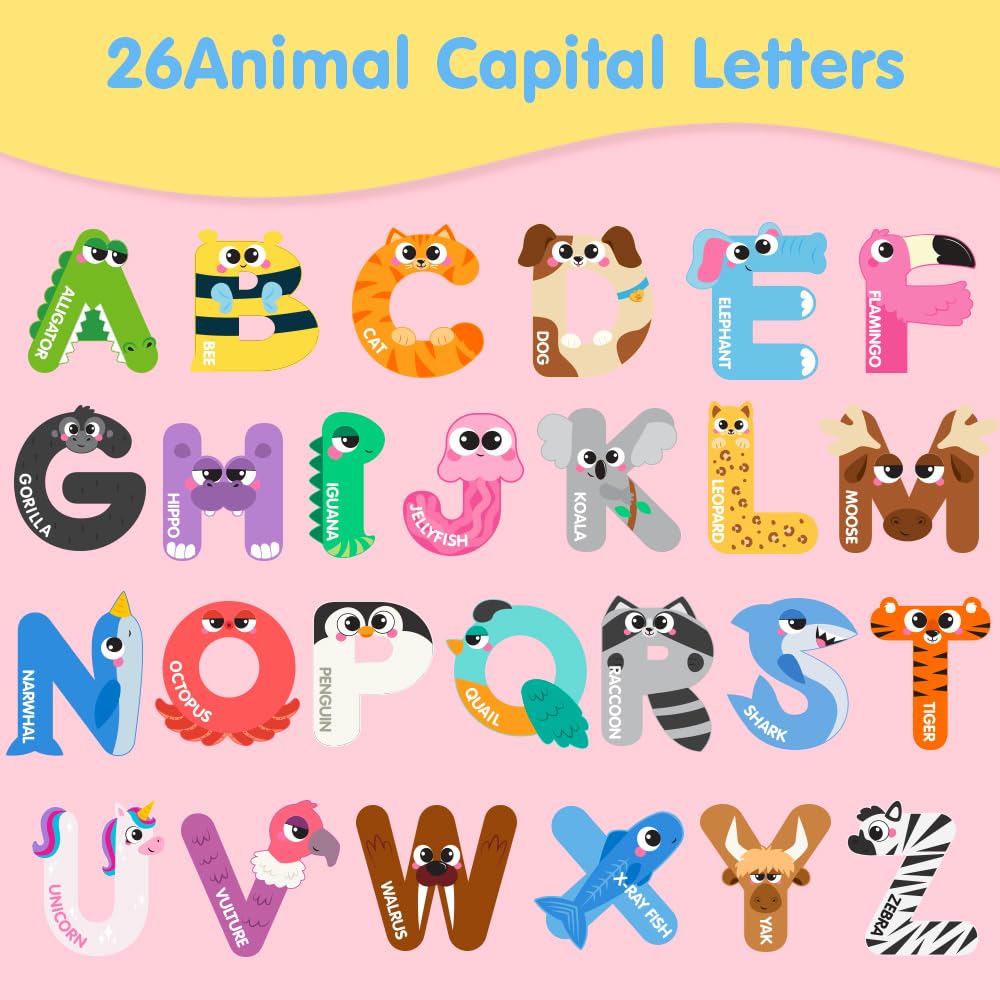 JOYIN animal-letter magnets spark imaginative play on metal surfaces.