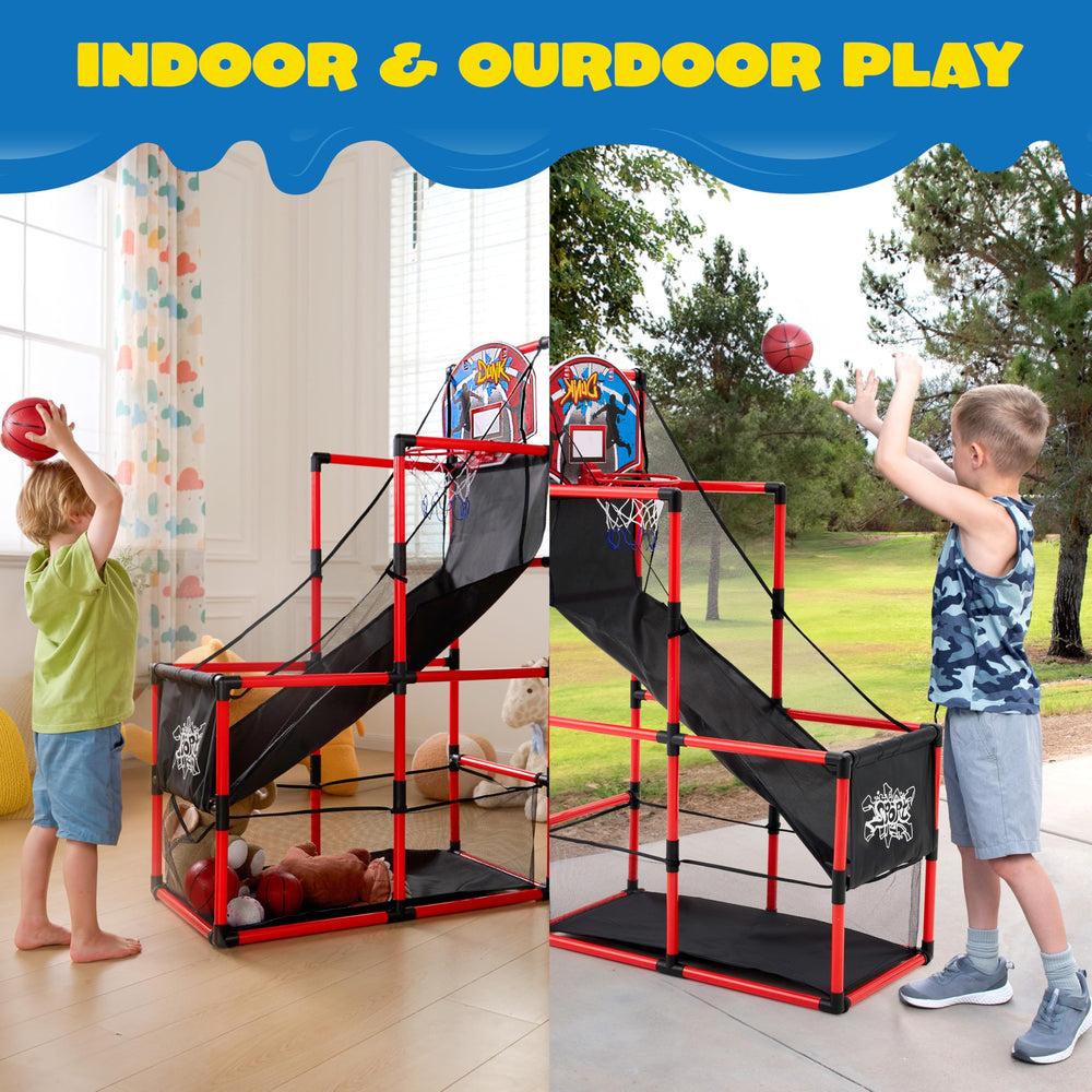 JOYIN arcade basketball four inflatable balls for versatile indoor games