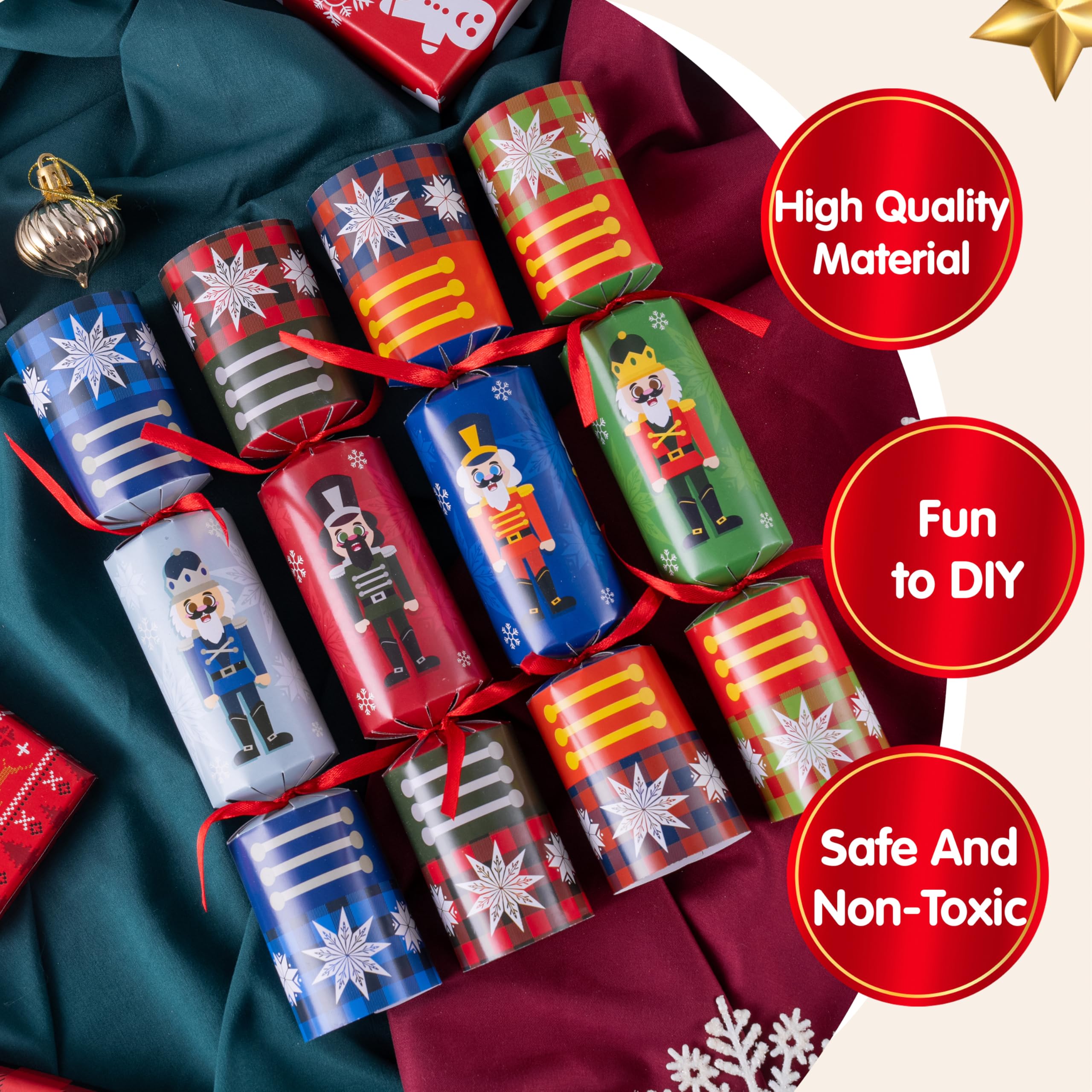 JOYIN assorted nutcracker designs add playful dinner decor