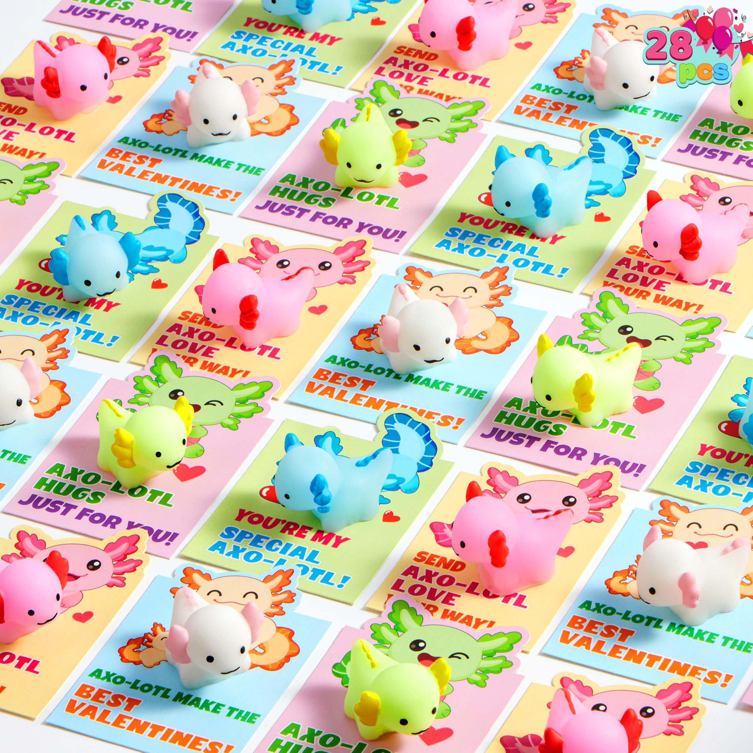 JOYIN axolotl mochi squishy pink design for classroom exchanges and playful stress relief