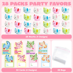JOYIN axolotl mochi squishy white design great as year-round desk fidgets