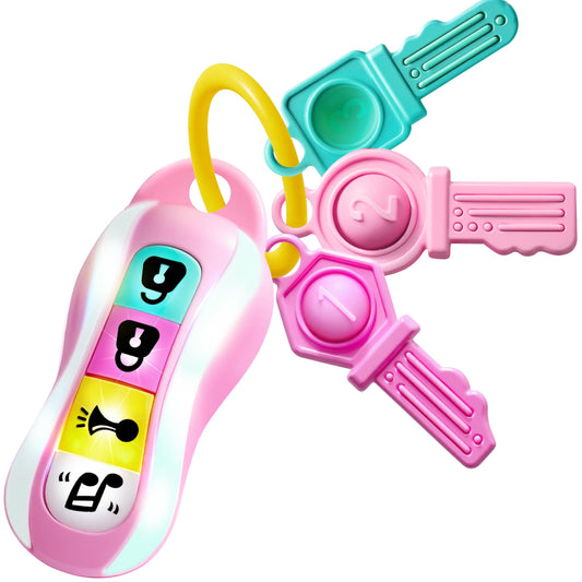 JOYIN baby car keys teether with music and lights for on-the-go engagement.