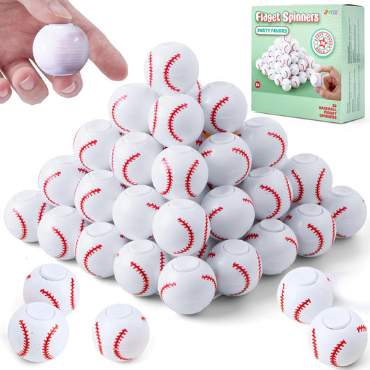 JOYIN baseball fidget spinner pack for kids, fun party favors and quick stress relief at home.