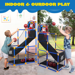 JOYIN basketball hoop and net with durable build for quick setup.