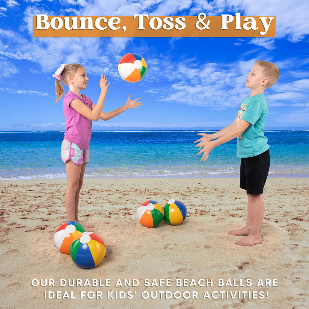 JOYIN beach balls deflated for easy travel and quick setup