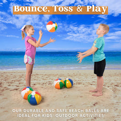 JOYIN beach balls deflated for easy travel and quick setup