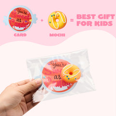 JOYIN bow heart Mochi squishy pairs with cards for heartfelt exchanges.