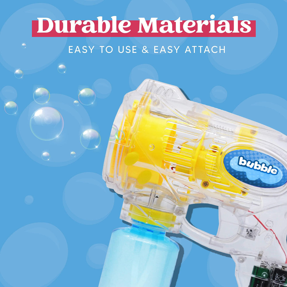 JOYIN bubble guns assembly easy to connect and use for kids.