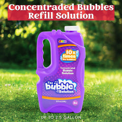 JOYIN bubble machine setup with refill for outdoor play.
