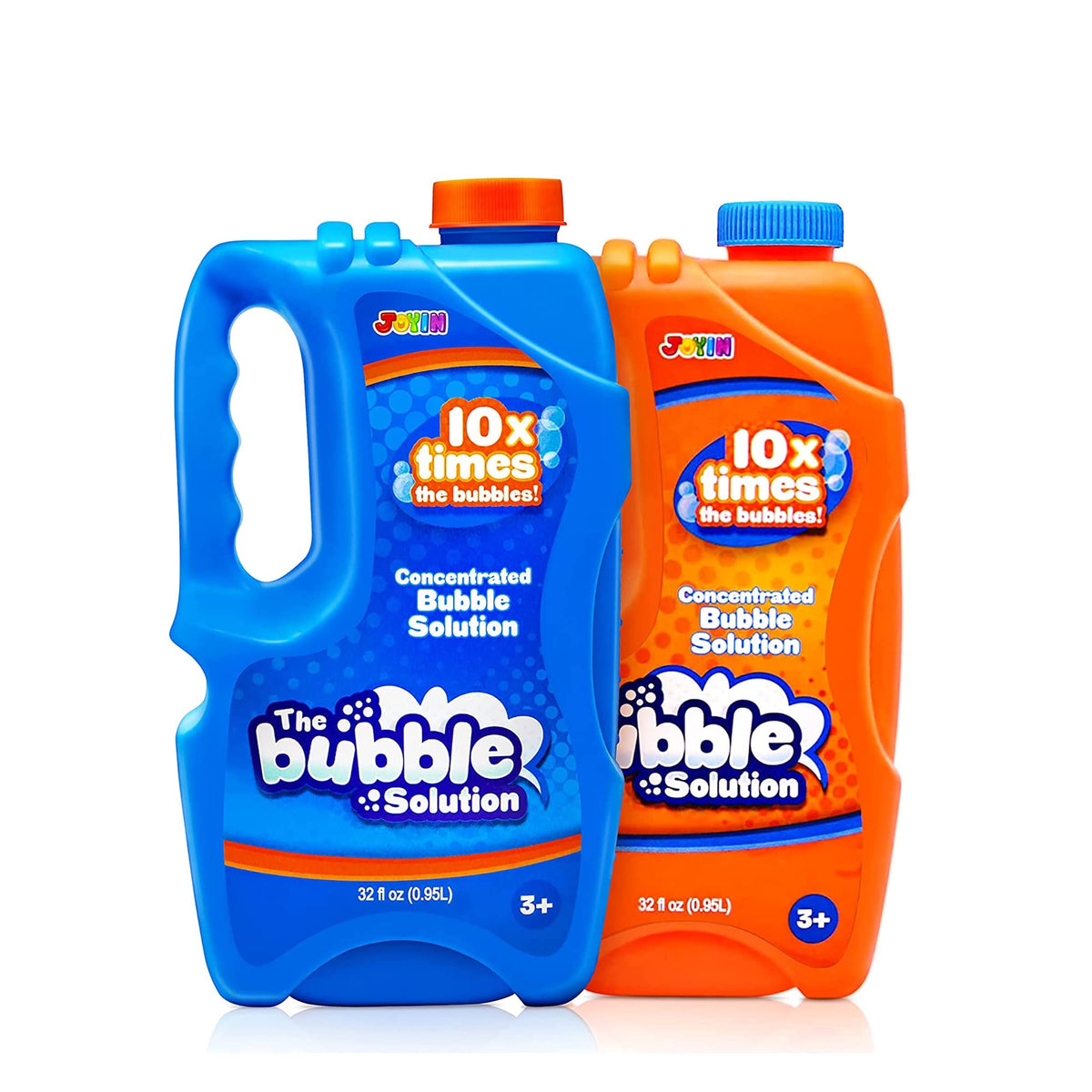 JOYIN bubble refill two bottles 64oz provides long-lasting fun for outdoor parties.