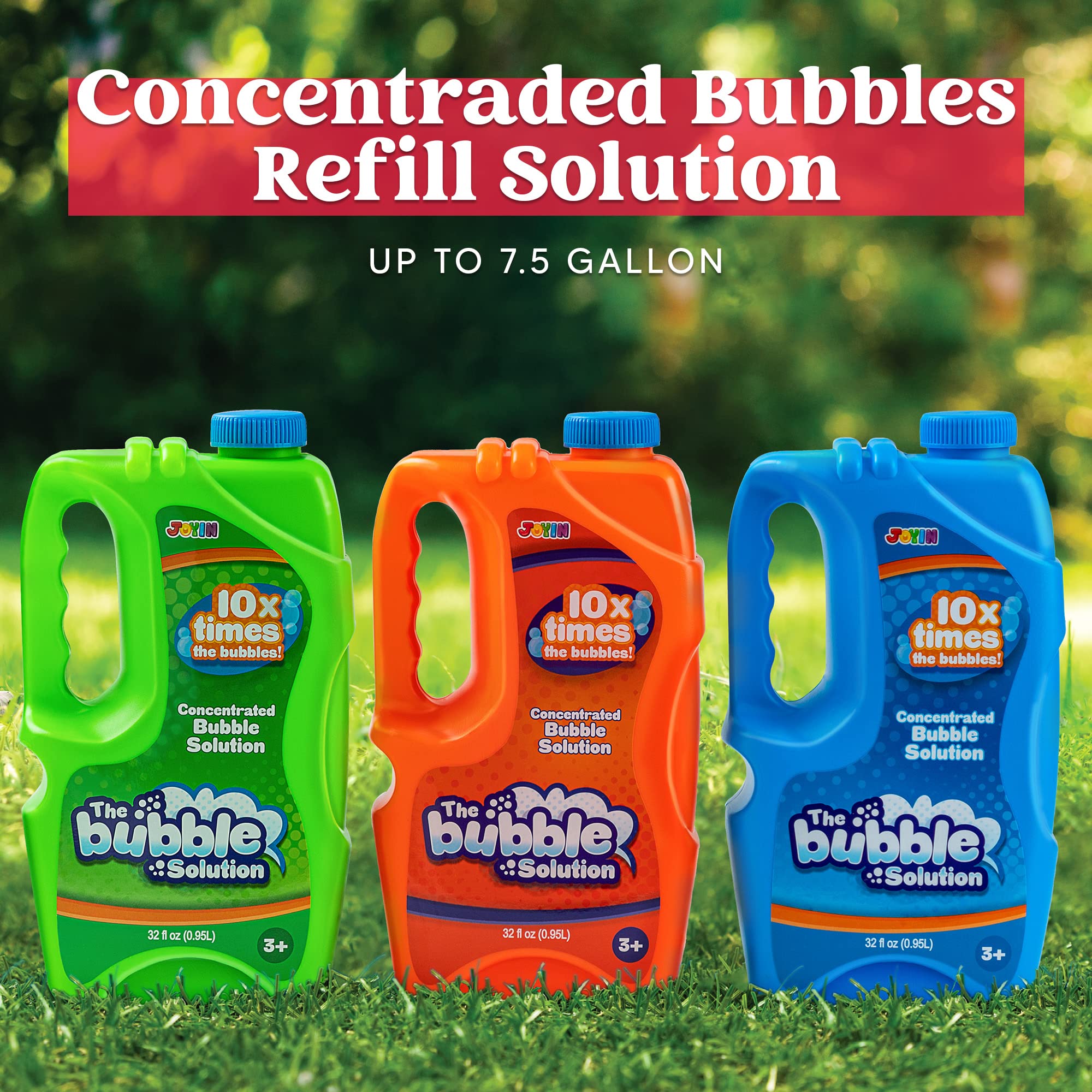 JOYIN concentrated bubble solution 32oz versatile for multiple bubble machines