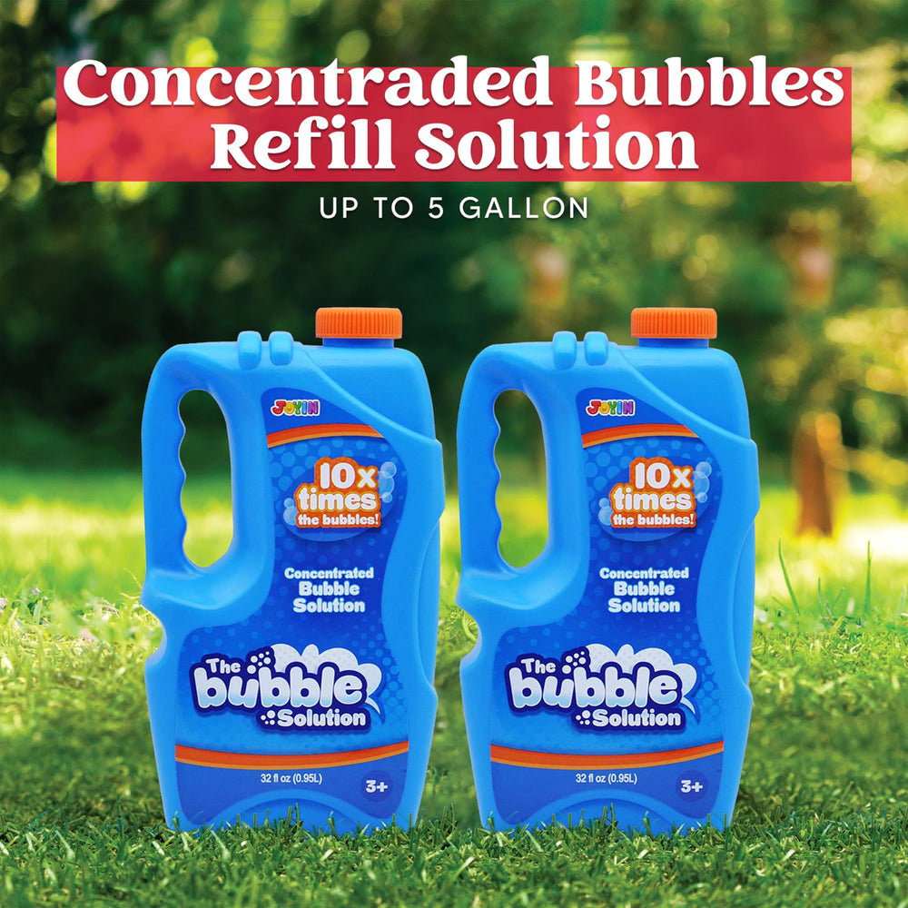 JOYIN bubble wand and machine compatible liquid for smooth bubble streams.