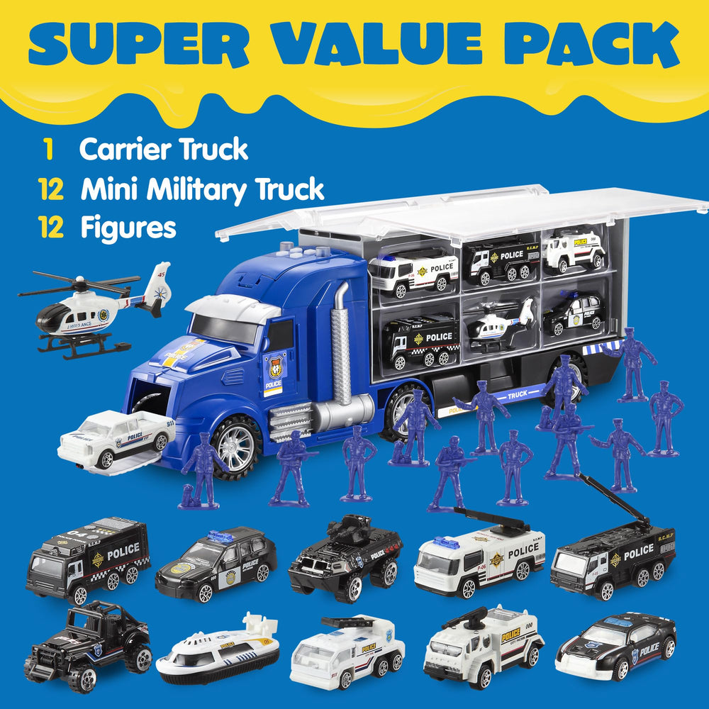 JOYIN carrier truck storing multiple police rescue vehicles