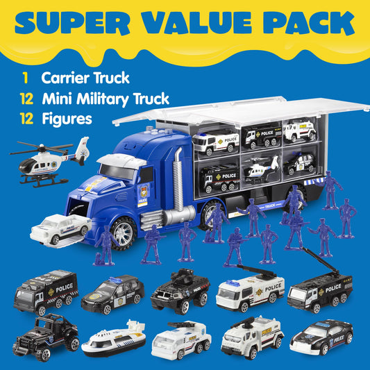 JOYIN carrier truck storing multiple police rescue vehicles