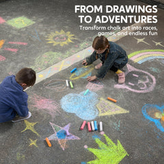 JOYIN chalkboard and sidewalk drawing with rich color lines that wash off