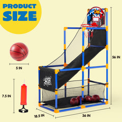 JOYIN children playing basketball showcases home arcade fun.