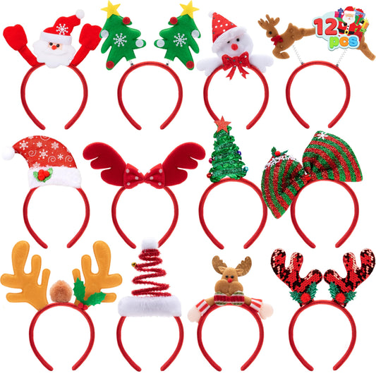 JOYIN Christmas headband Santa hat with holly for festive photo booth fun