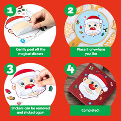 JOYIN Christmas make-a-face polar bear stickers for charming seasonal decorations and activities.