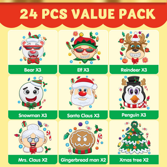 JOYIN Christmas make-a-face Santa stickers to spark festive play and DIY decor.