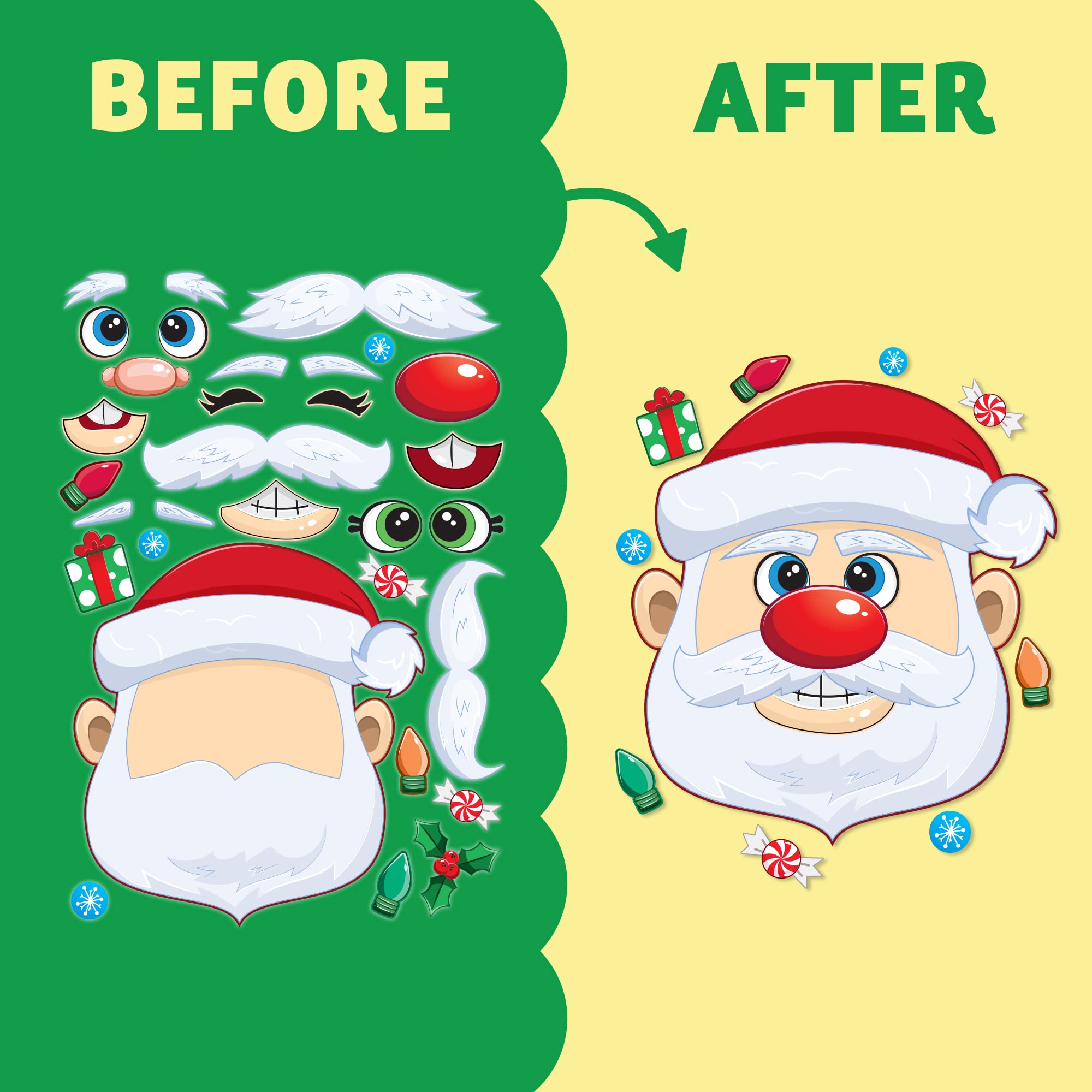 JOYIN Christmas make-a-face snowman stickers inspire cute, reusable holiday crafts.