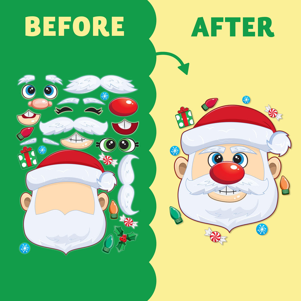 JOYIN Christmas make-a-face snowman stickers inspire cute, reusable holiday crafts.
