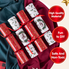 JOYIN Christmas table decor design with wreath and red berries enhances seasonal charm