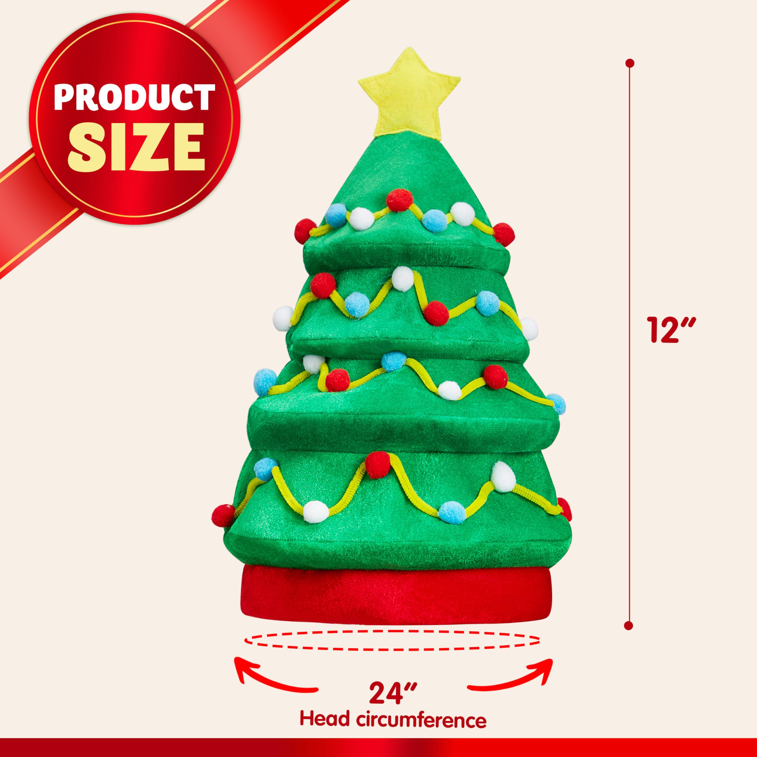 JOYIN Christmas Tree Hat packaging ready for gifting or party favors