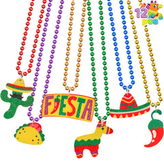 JOYIN Cinco de Mayo Fiesta Necklaces in a 12-pack for party favors