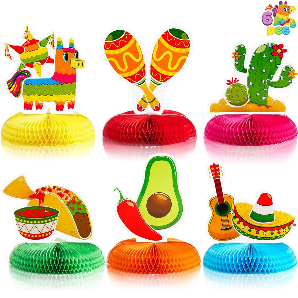 JOYIN Cinco de Mayo honeycomb centerpiece with avocado cutout for festive tables.