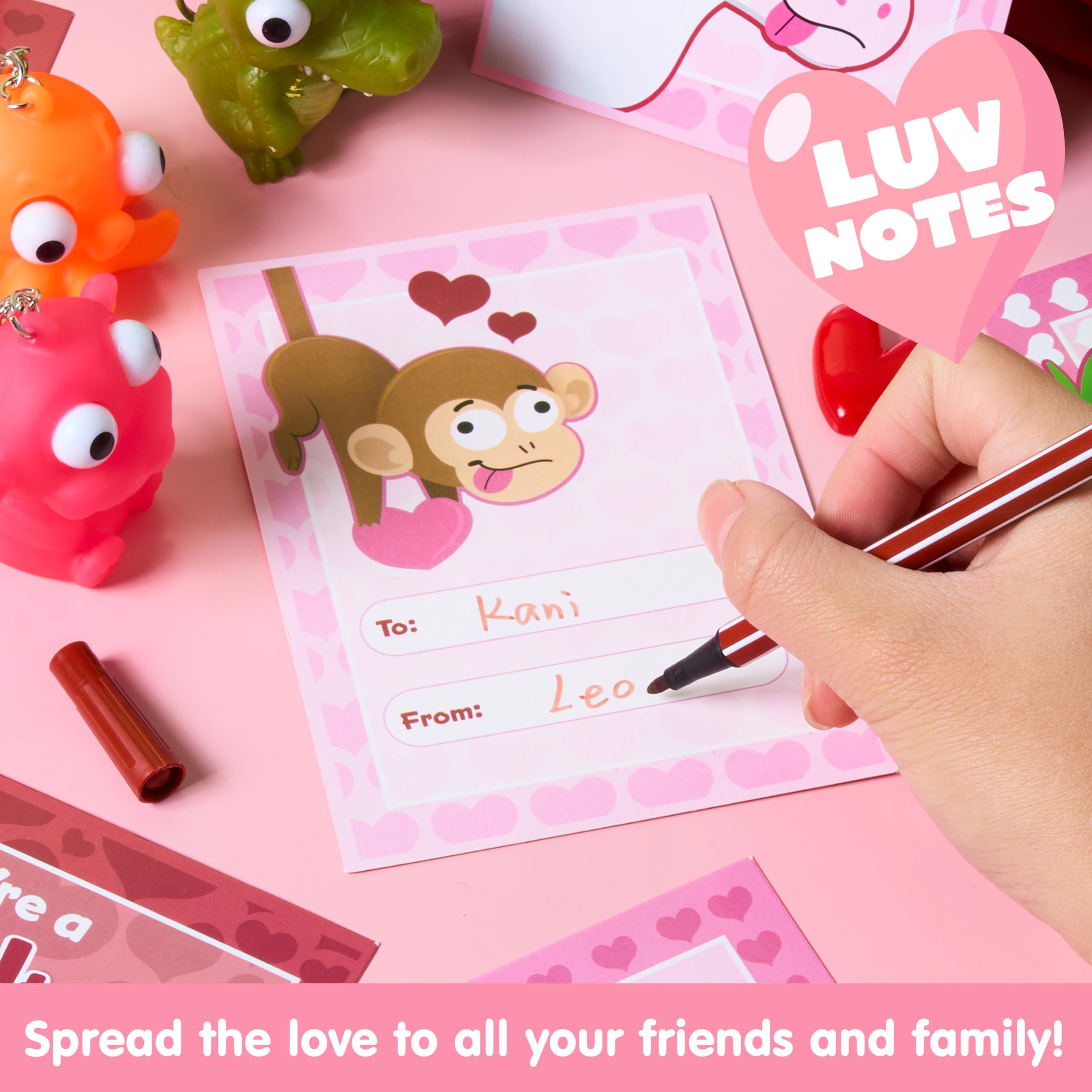 JOYIN classroom valentines gifts with cute toys for sharing.