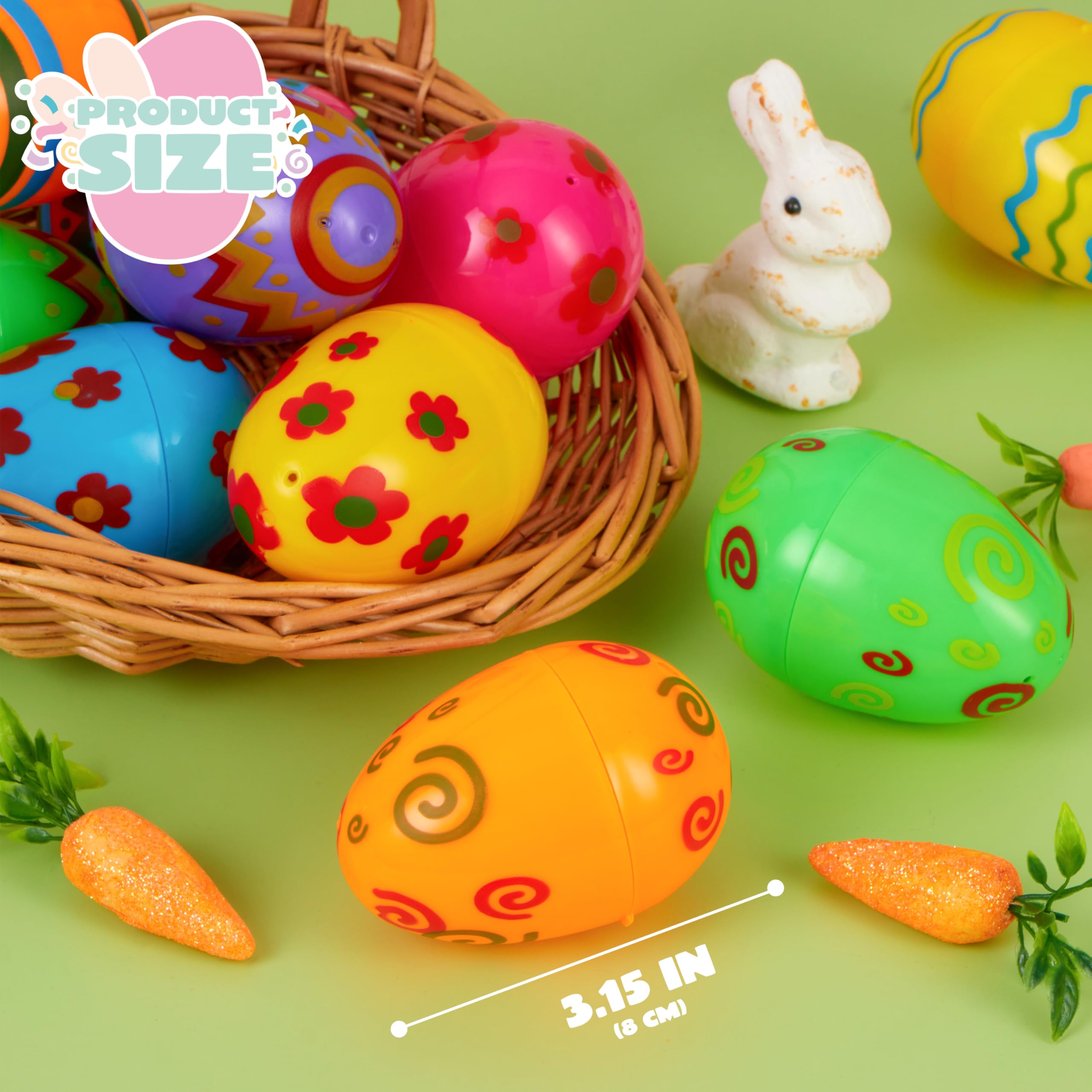 JOYIN fillable Easter eggs ideal for treats or hidden notes