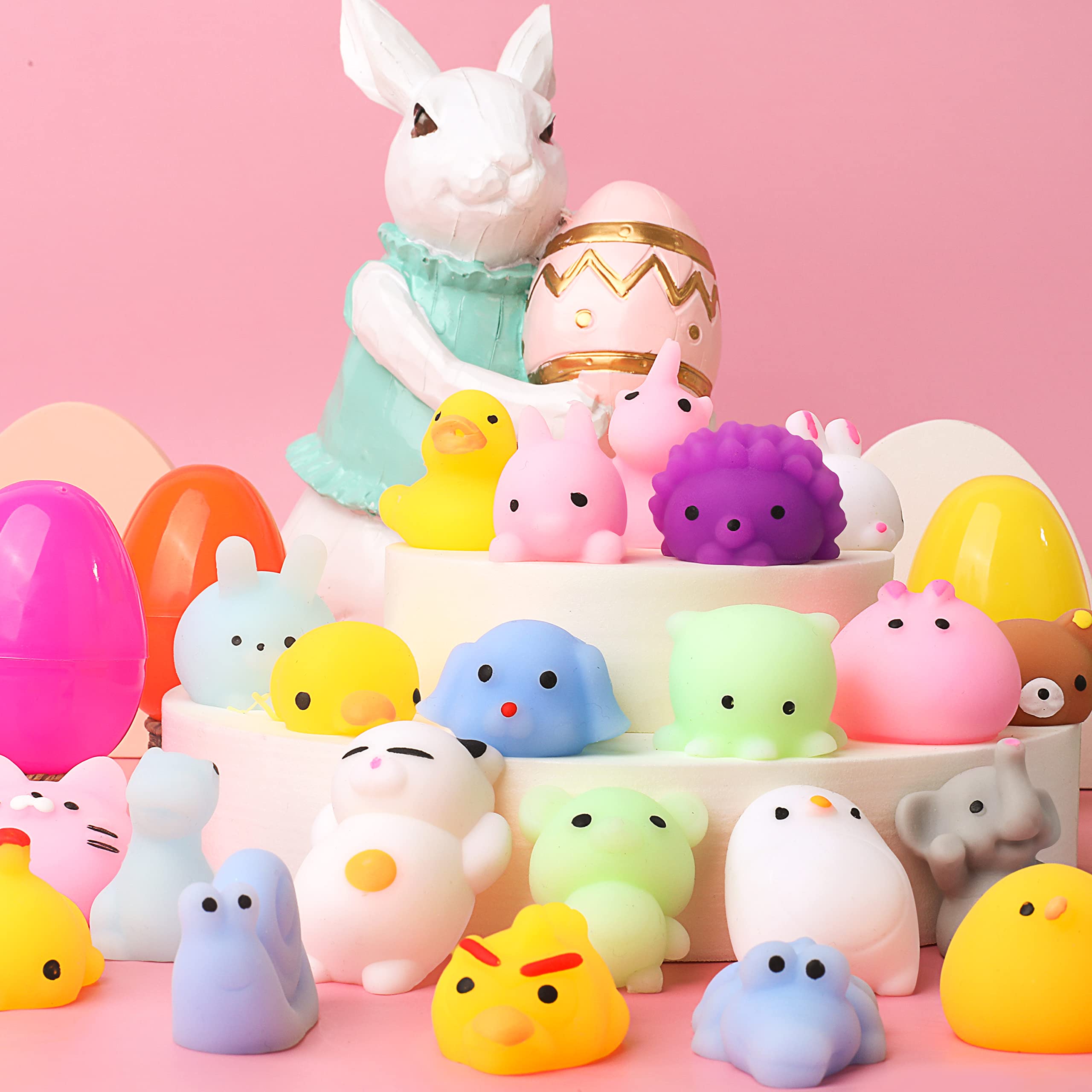 JOYIN colorful mochi squishies assortment inside eggs for interactive play
