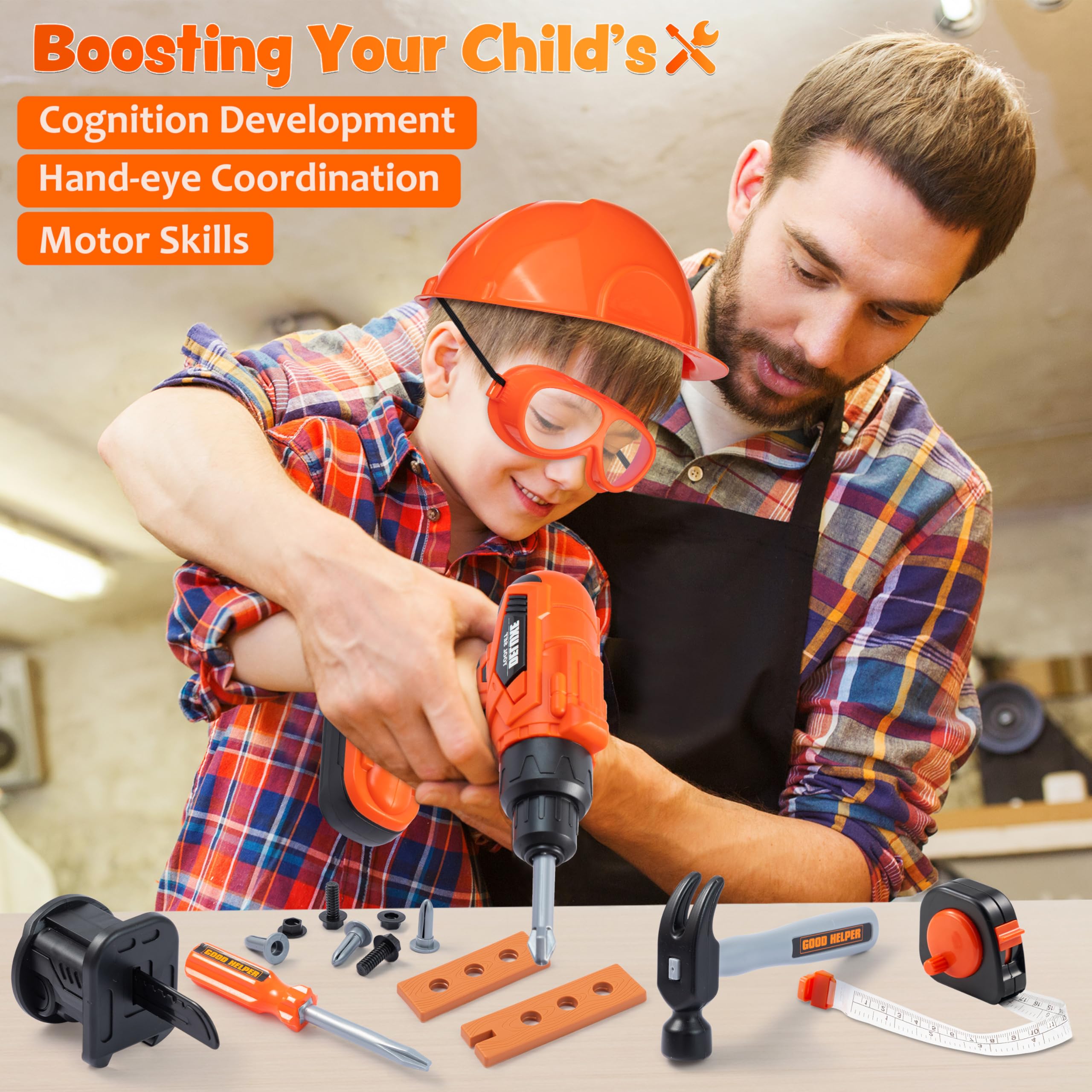 JOYIN construction backpack image emphasizes storage and organization during playtime.