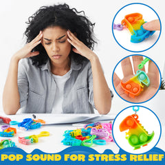 JOYIN dinosaour pop keychain classroom-friendly prize and party favor