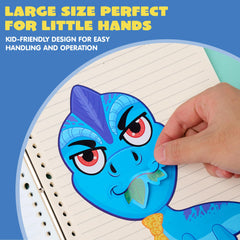 JOYIN dinosaur face stickers sheet showcases expressive eyes and mouths for playful faces.