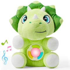 JOYIN dinosaur plush musical toy with gentle lights for infants.