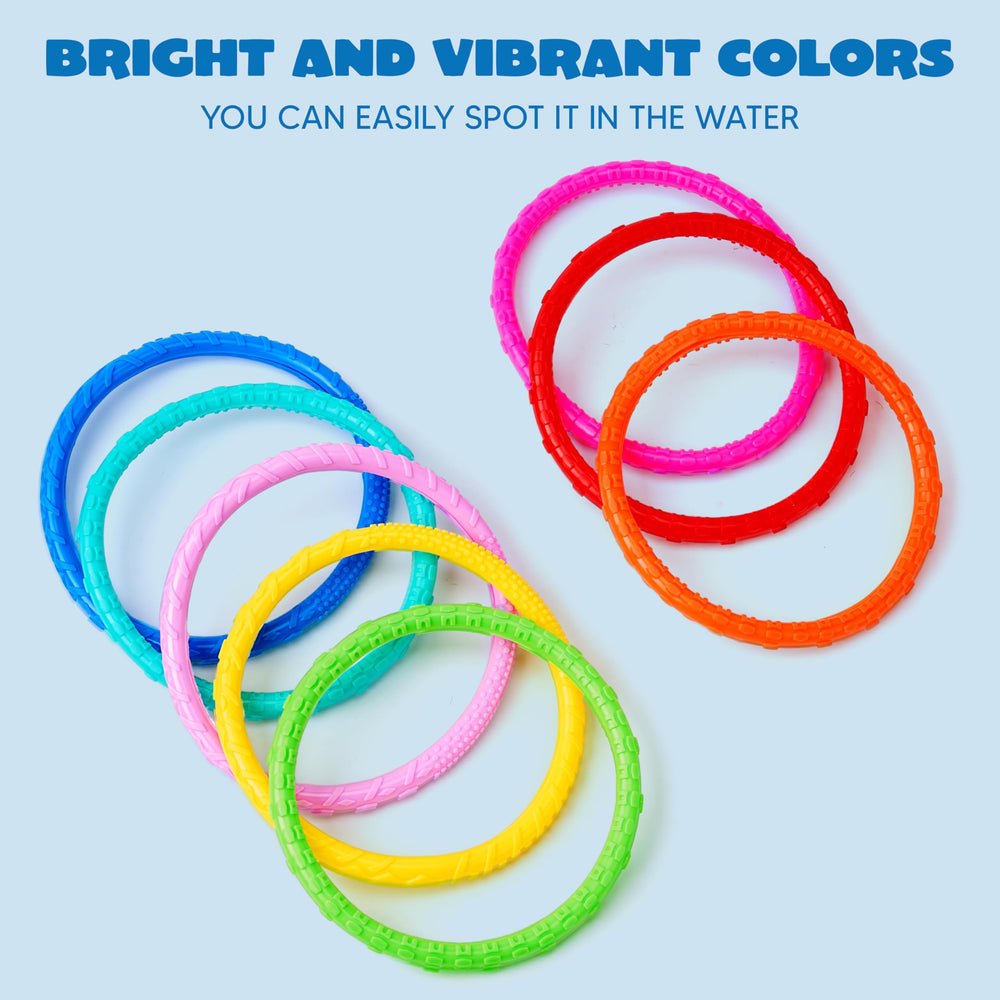 JOYIN Dive Circles indigo ring, durable, non-toxic design supports extended pool play sessions.