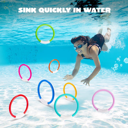 JOYIN Dive Rings 5.5-inch size for accessible underwater retrieval and practice