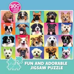 JOYIN dog puzzle design with multicolor pieces for family fun.
