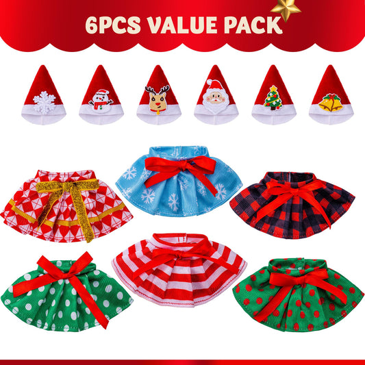 JOYIN doll hat Christmas pom for cheerful costumes and holiday pretend play.
