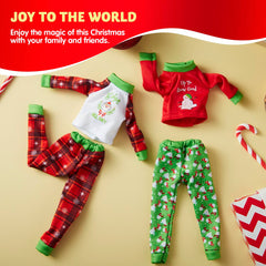 JOYIN Christmas doll outfits kit for ready-made party table decor.
