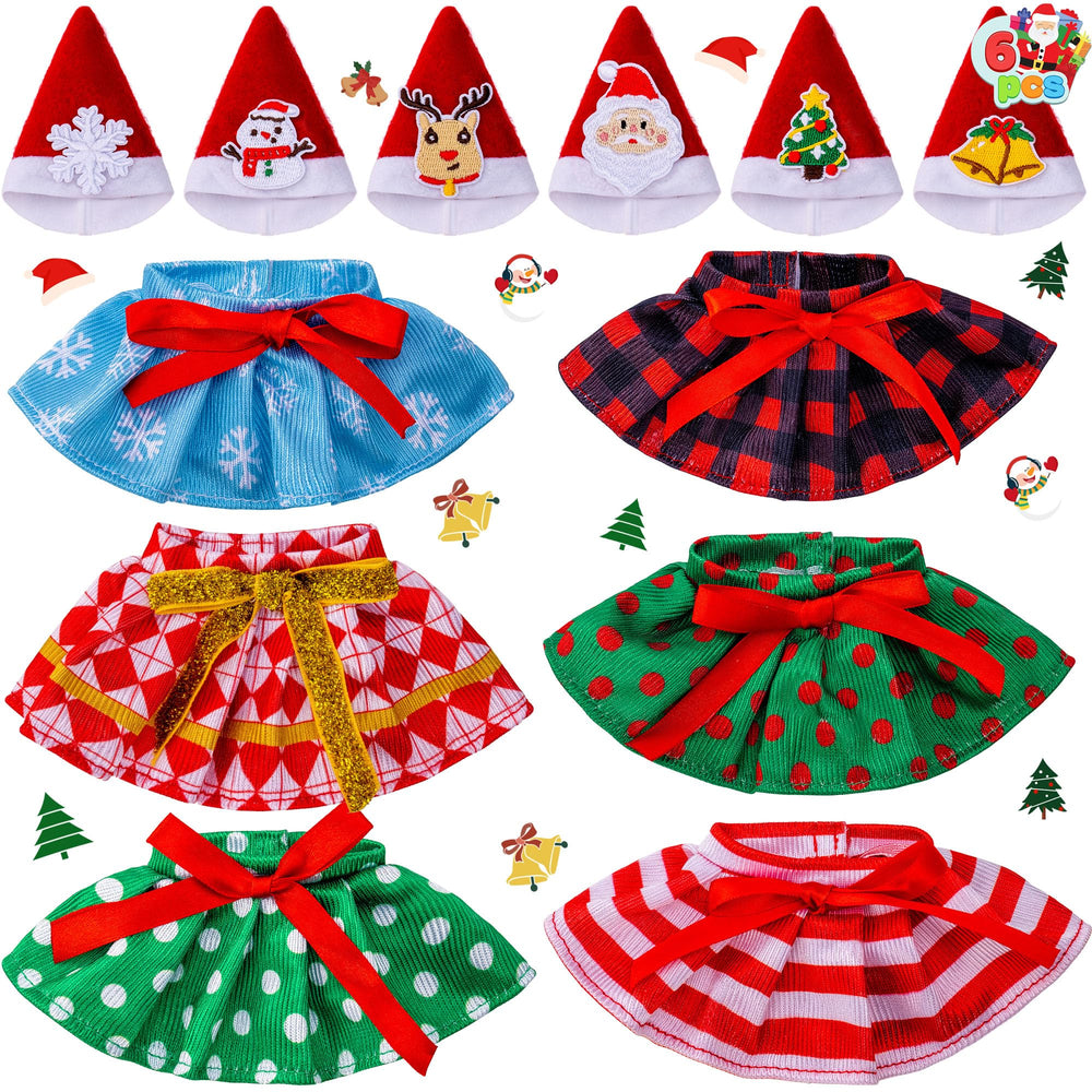 JOYIN doll skirt Christmas ruffle for festive dress-up and imaginative play.