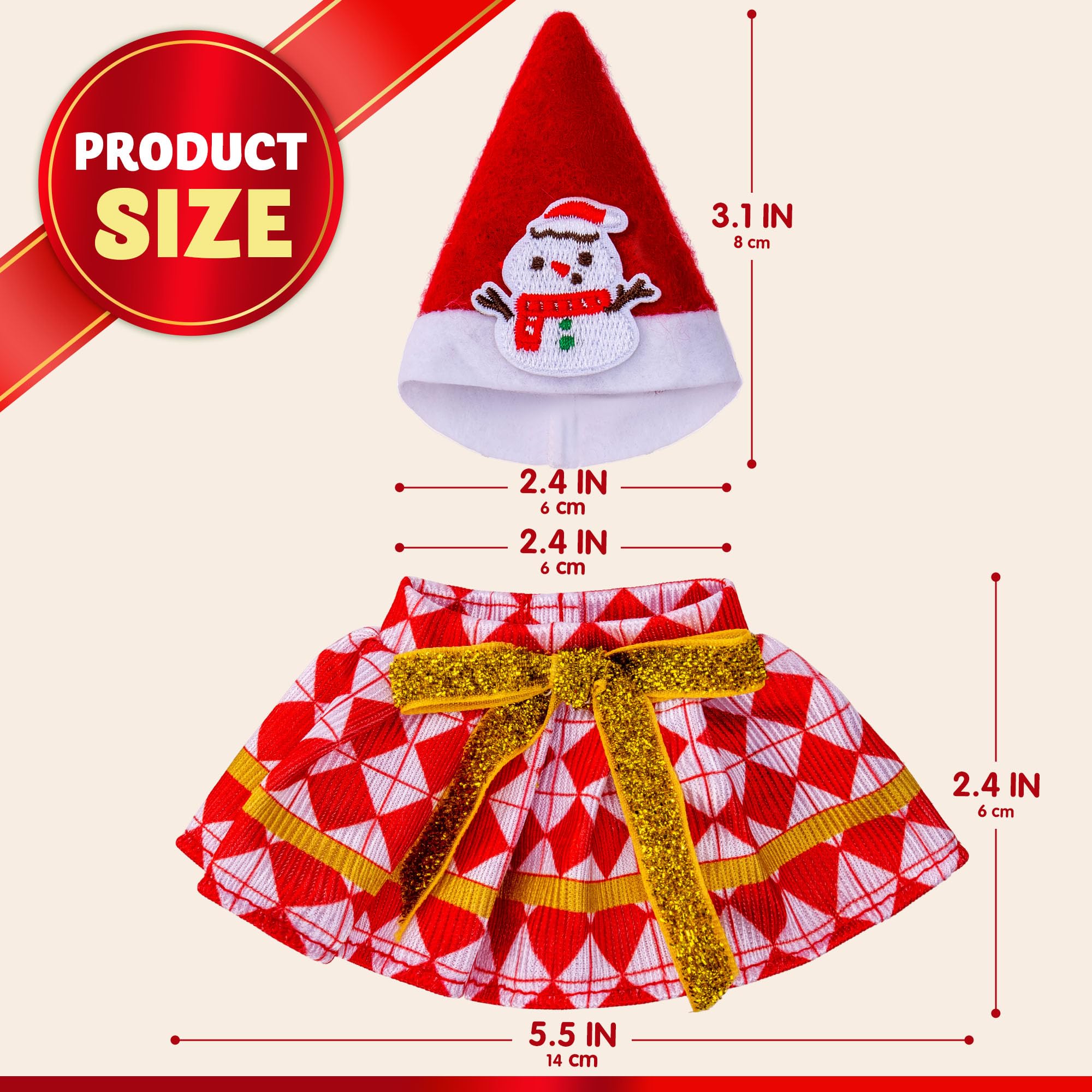 JOYIN doll skirt snowflake pattern adds seasonal charm to doll outfits.