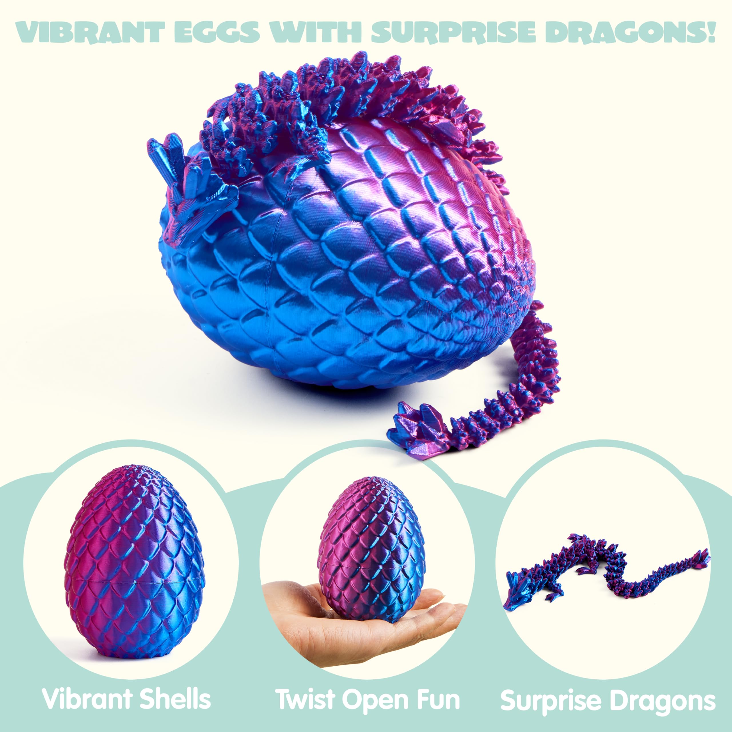 JOYIN dragon egg-textured shell invites tactile exploration for curious kids.