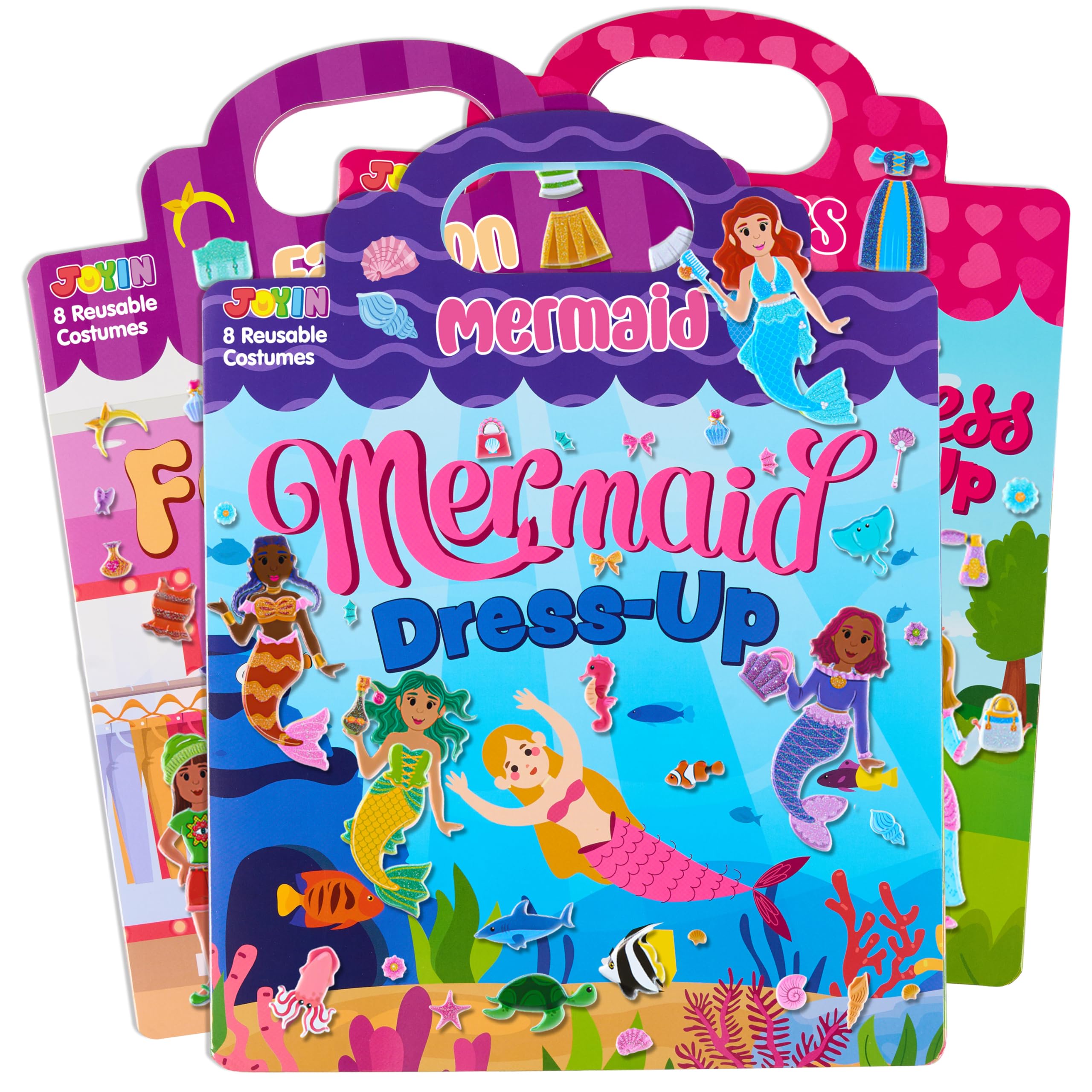 JOYIN dress-up sticker book cover shows colorful, reusable fun for travel and play