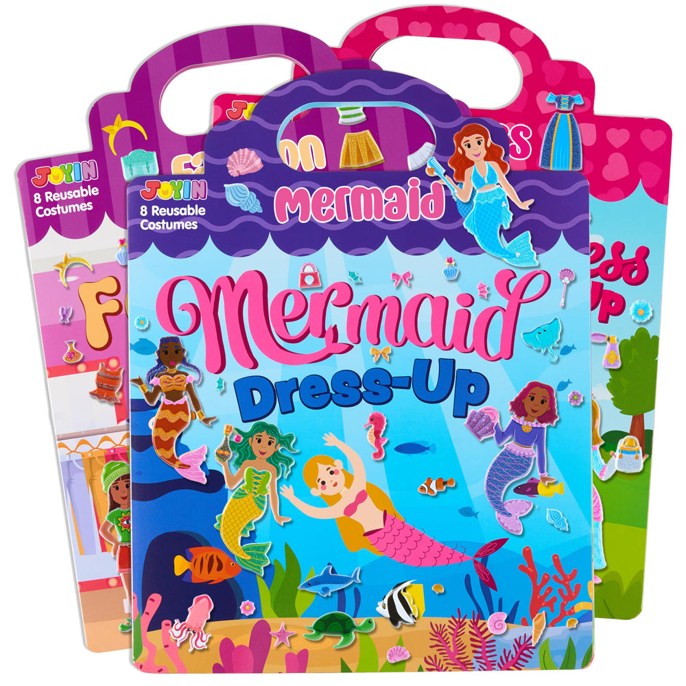JOYIN dress-up sticker book cover shows colorful, reusable fun for travel and play