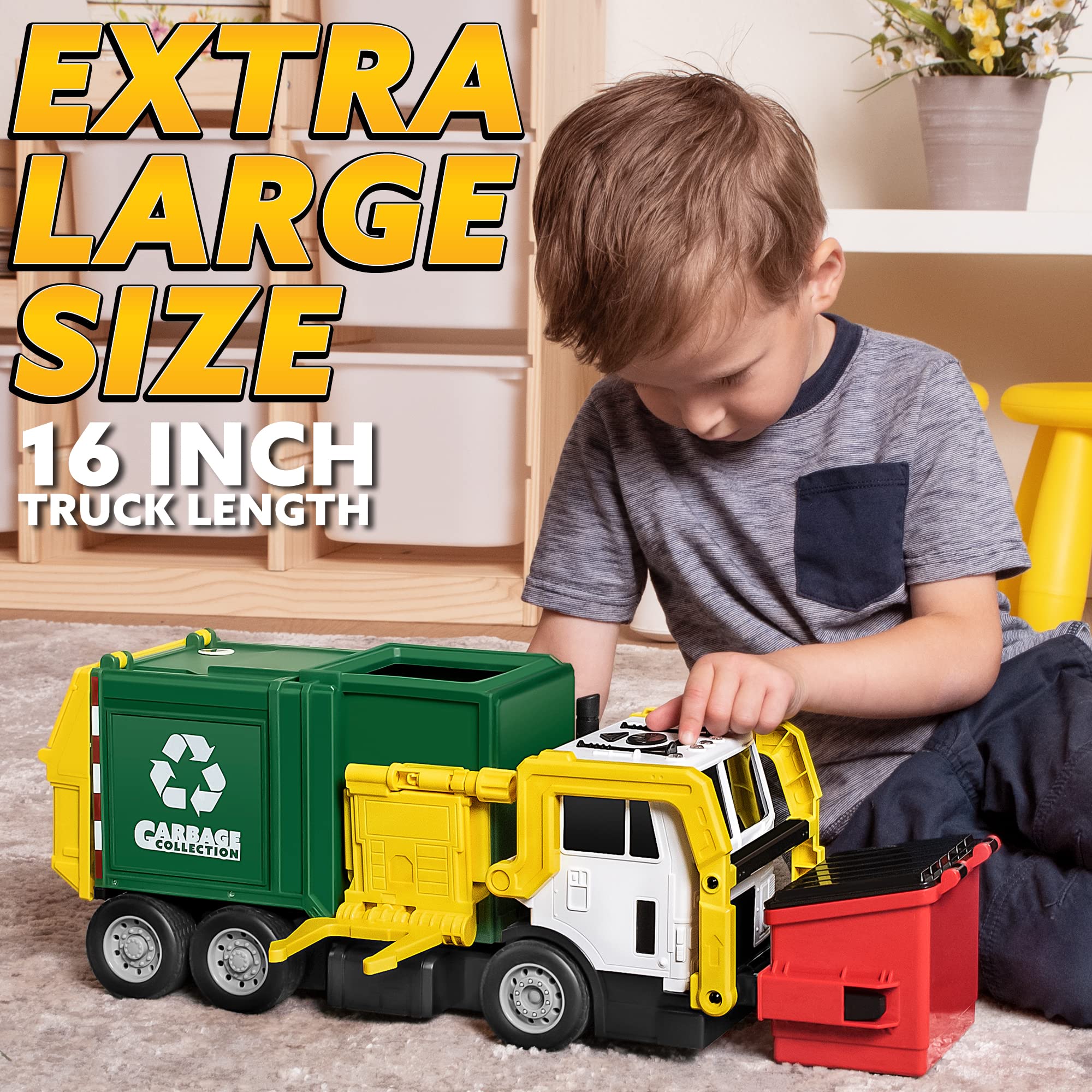 JOYIN dumpster container supports pretend play and sorting awareness.
