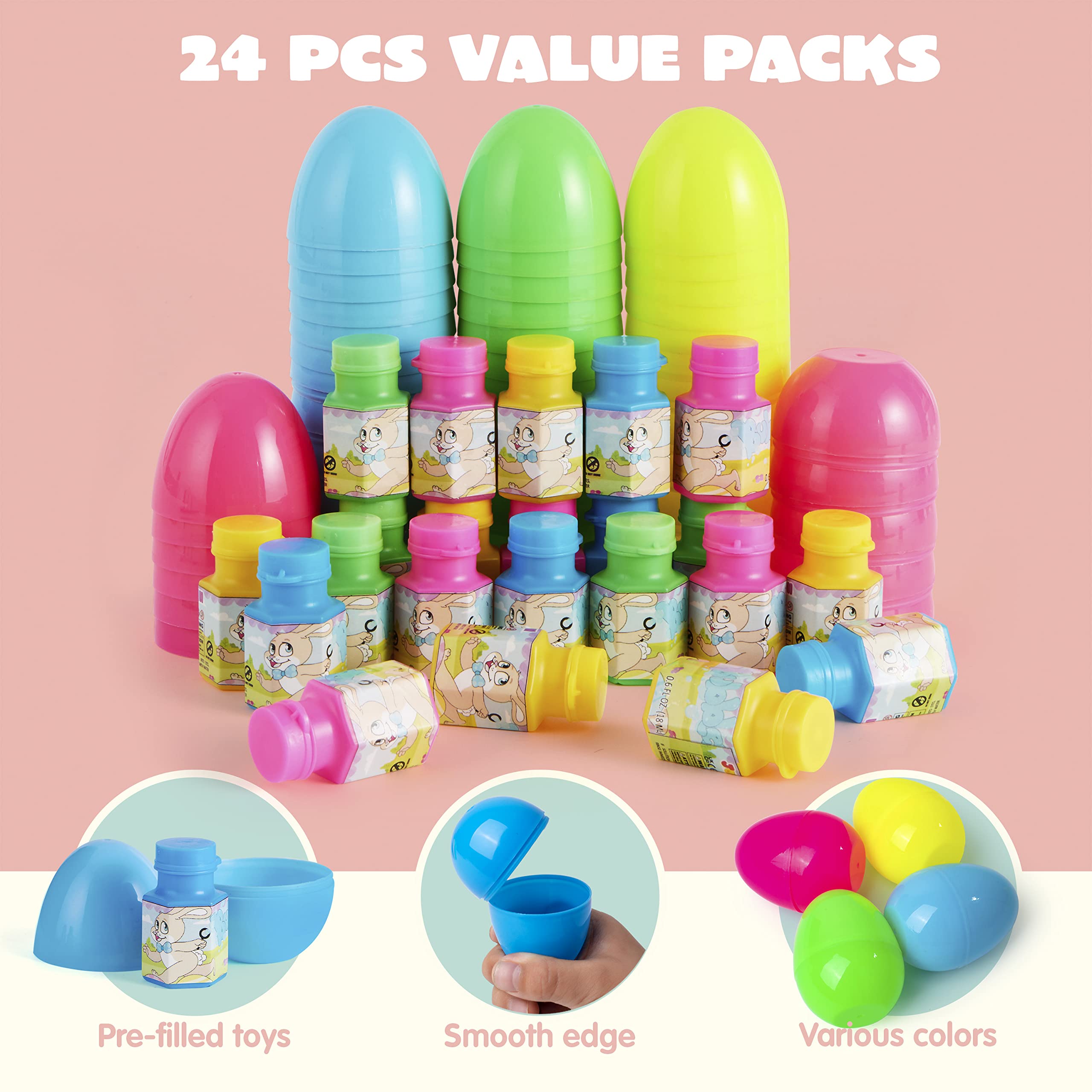 JOYIN durable Easter eggs with bubble wands support active play.