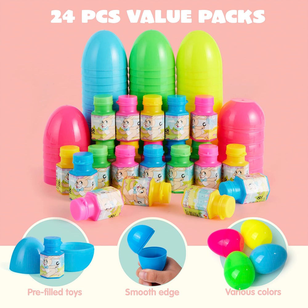 JOYIN durable Easter eggs with bubble wands support active play.